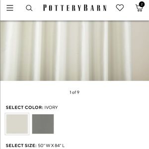 COPY - Pottery Barn Dupioni Silk Blackout Curtain 84 long by 50 wide